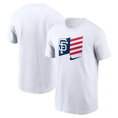 Men's Nike White San Francisco Giants Americana Flag T-Shirt