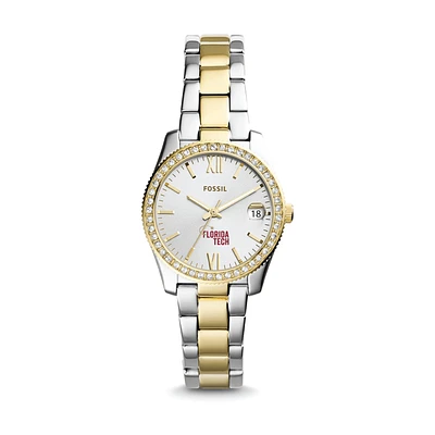 Women's Fossil Florida Tech Panthers Scarlette Mini Two-Tone Stainless Steel Watch