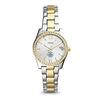 Women's Fossil Kean University Cougars Scarlette Mini Two-Tone Stainless Steel Watch