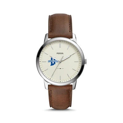 Fossil Indiana State Sycamores The Minimalist Brown Leather Watch