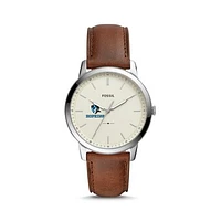 Fossil Johns Hopkins Blue Jays The Minimalist Brown Leather Watch