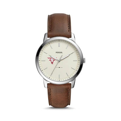 Fossil Worcester Polytechnic Institute Engineers The Minimalist Brown Leather Watch
