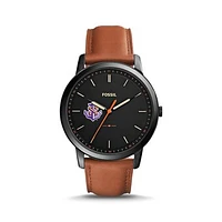Fossil LSU Shreveport Pilots The Minimalist Slim Light Brown Leather Watch