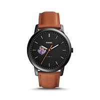 Fossil LSU Shreveport Pilots The Minimalist Slim Light Brown Leather Watch
