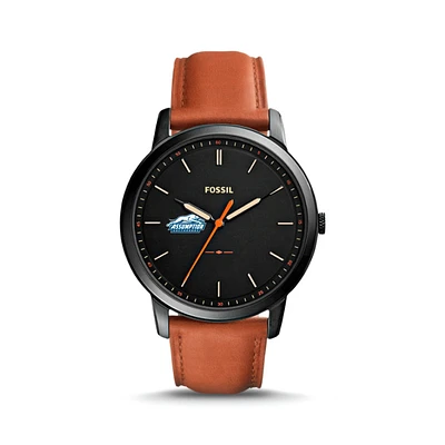 Fossil Assumption Greyhounds The Minimalist Slim Light Brown Leather Watch