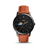 Fossil Assumption Greyhounds The Minimalist Slim Light Brown Leather Watch