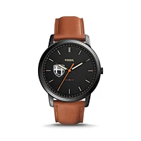 Fossil Hood College Blazers The Minimalist Slim Light Brown Leather Watch