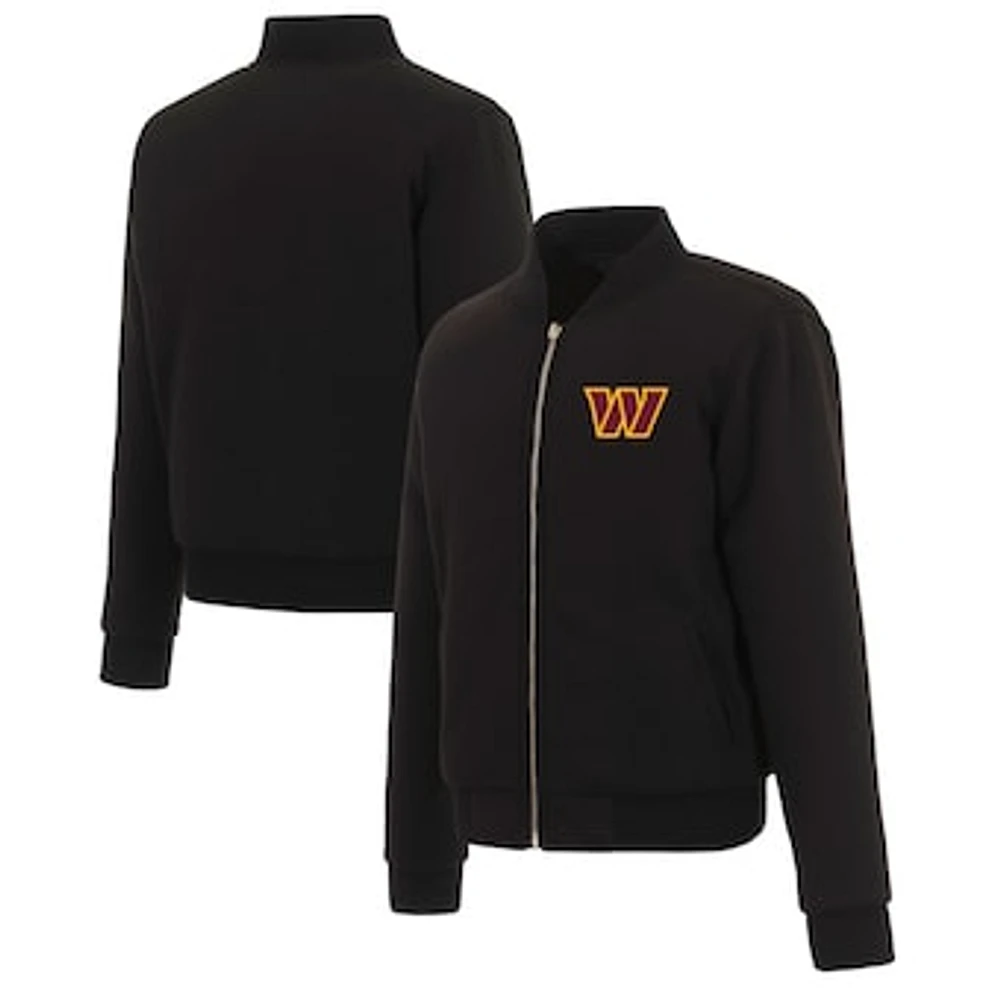 Women's Fanatics Black Washington Commanders Reversible Fleece Full-Zip Jacket