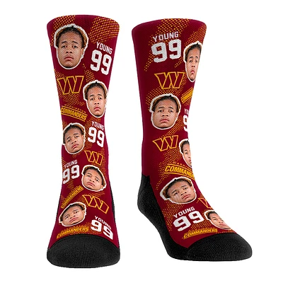 Youth Rock Em Socks Chase Young Washington Commanders Football Guy Crew Socks