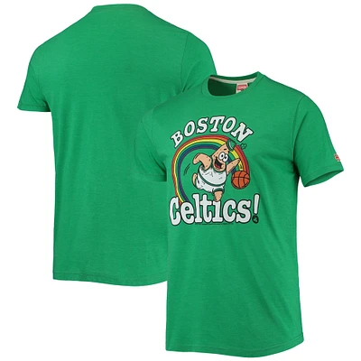 Men's Homage Kelly Green Boston Celtics NBA x Spongebob Collab Tri-Blend T-Shirt