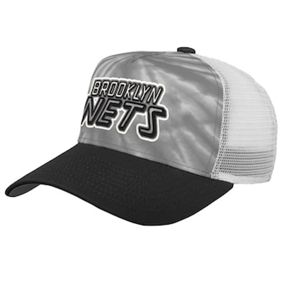 Youth Gray/Black Brooklyn Nets Santa Cruz Tie-Dye - Snapback Hat