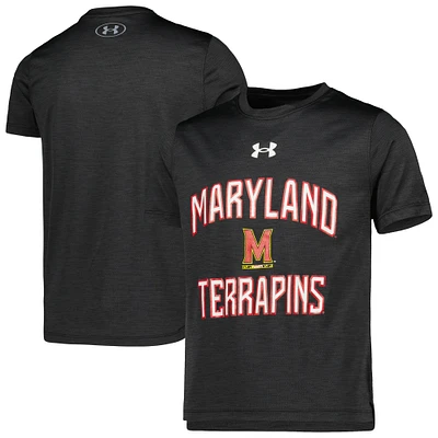 Youth Under Armour Heathered Black Maryland Terrapins Vent Tech Mesh T-Shirt