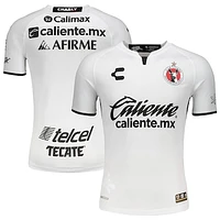 Men's Charly White/Black Club Tijuana 2022/23 Away Authentic Blank Jersey