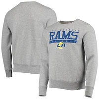 Men's '47 Heathered Gray Los Angeles Rams Block Headline Pullover Sweatshirt