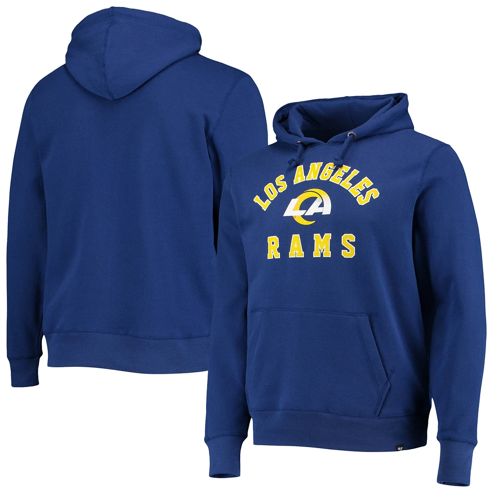 Men's '47 Royal Los Angeles Rams Varsity Arch Pullover Hoodie