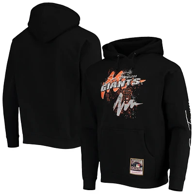 Men's Mitchell & Ness Black San Francisco Giants Hyper Hoops Pullover Hoodie