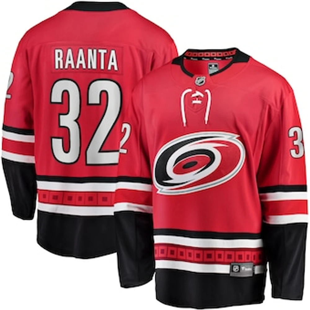 Men's Fanatics Antti Raanta Red Carolina Hurricanes Alternate Breakaway Player Jersey