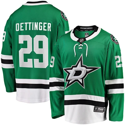 Men's Fanatics Jake Oettinger Kelly Green Dallas Stars Home Breakaway Player Jersey