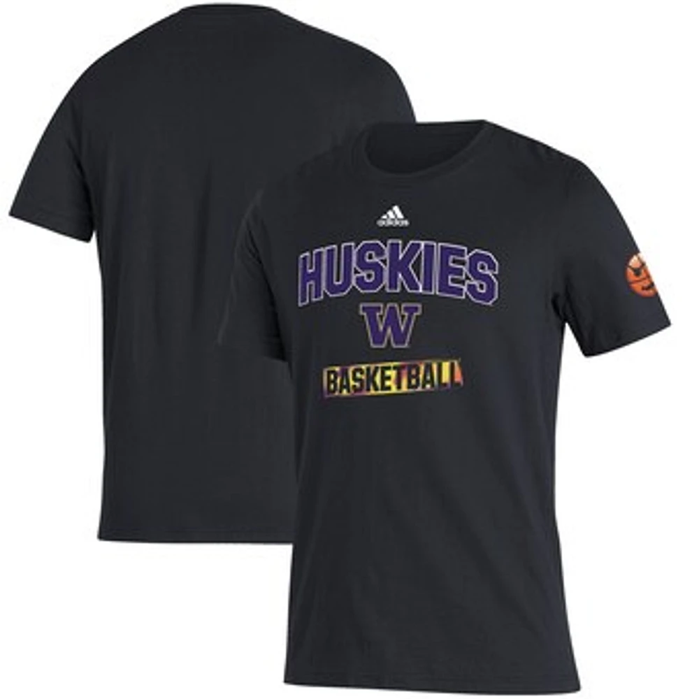 Men's adidas Black Washington Huskies Amplifier T-Shirt