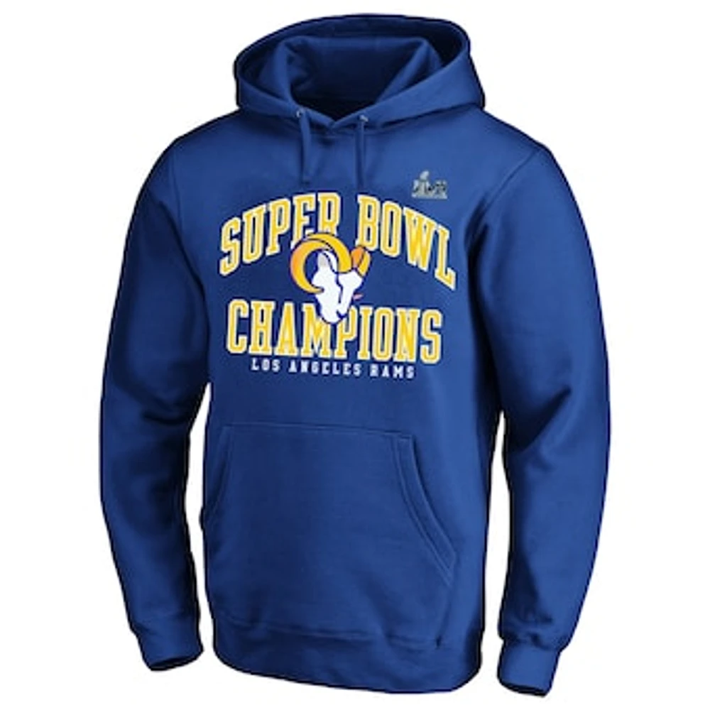 Men's Fanatics Royal Los Angeles Rams Super Bowl LVI Champions Big & Tall Simple Arch Pullover Hoodie