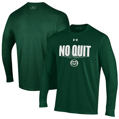 Men's Under Armour Green Colorado State Rams Shooter Performance Long Sleeve T-Shirt