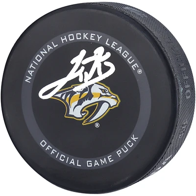 Luke Kunin Nashville Predators Autographed 2021 Model Official Game Puck