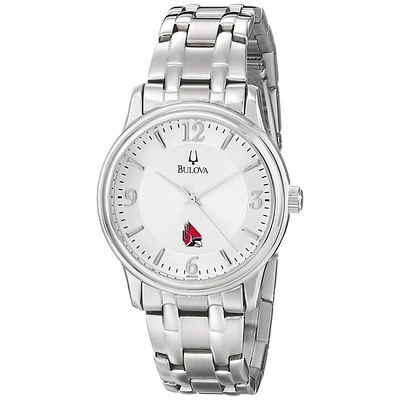 Men's Bulova  Silver Ball State Cardinals