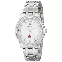 Men's Bulova  Silver Ball State Cardinals