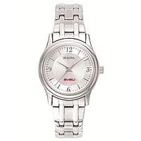 Women's Bulova Silver Saginaw Valley State Cardinals Stainless Steel Quartz Watch