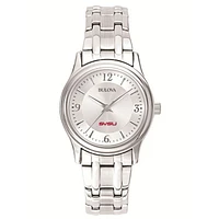 Women's Bulova Silver Saginaw Valley State Cardinals Stainless Steel Quartz Watch