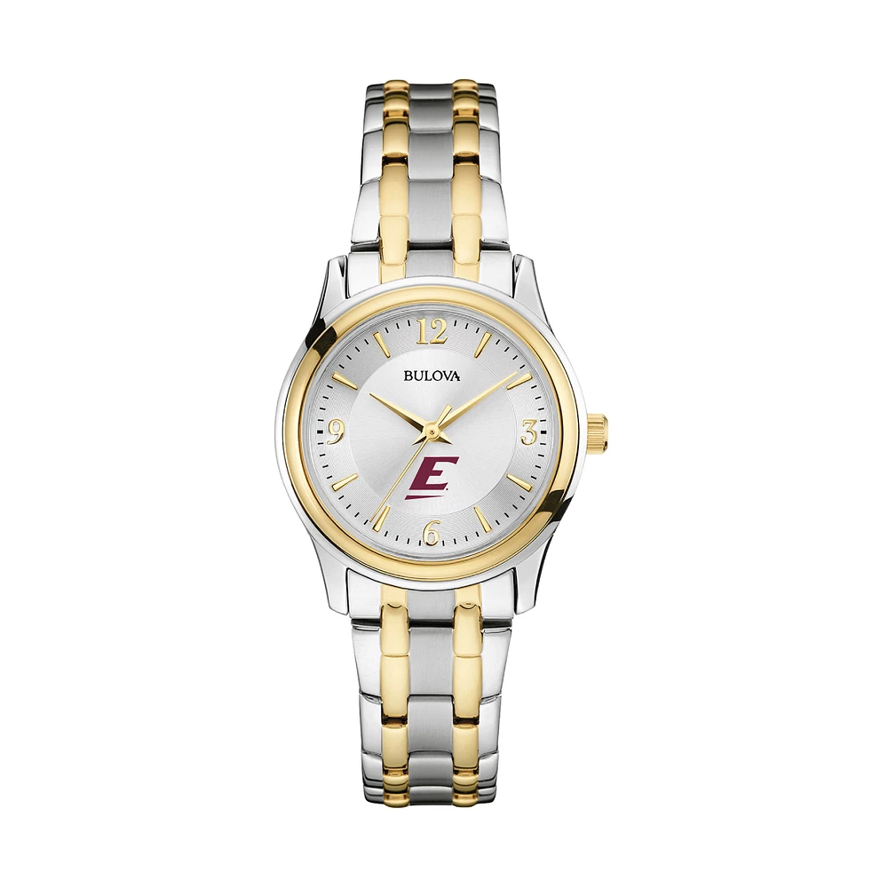 Women's Bulova Silver/Gold Eastern Kentucky Colonels Classic Two-Tone Round Watch