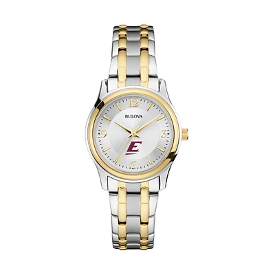 Women's Bulova Silver/Gold Eastern Kentucky Colonels Classic Two-Tone Round Watch