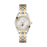 Women's Bulova Silver/Gold Eastern Kentucky Colonels Classic Two-Tone Round Watch