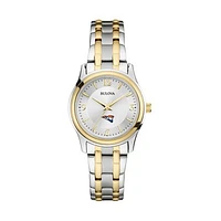 Women's Bulova Silver/Gold Carroll University Pioneers Classic Two-Tone Round Watch