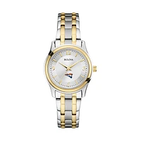 Women's Bulova Silver/Gold Carroll University Pioneers Classic Two-Tone Round Watch