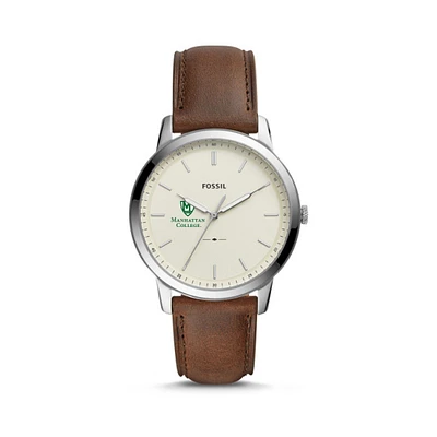 Fossil Manhattan Jaspers The Minimalist Brown Leather Watch