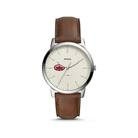 Fossil Jacksonville State Gamecocks The Minimalist Brown Leather Watch