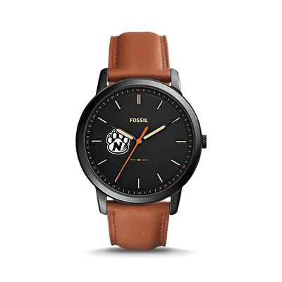 Fossil Northwest Missouri State Bearcats The Minimalist Slim Light Brown Leather Watch