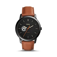 Fossil Northwest Missouri State Bearcats The Minimalist Slim Light Brown Leather Watch