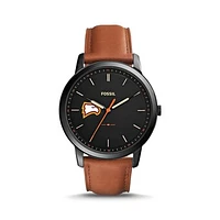 Fossil Winthrop Eagles The Minimalist Slim Light Brown Leather Watch
