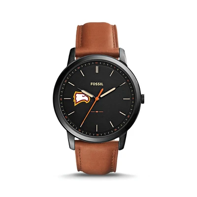 Fossil Winthrop Eagles The Minimalist Slim Light Brown Leather Watch