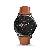 Fossil Stephen F Austin Lumberjacks The Minimalist Slim Light Brown Leather Watch
