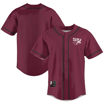Men's GameDay Greats  Maroon Southern Illinois Salukis Lightweight Baseball Jersey