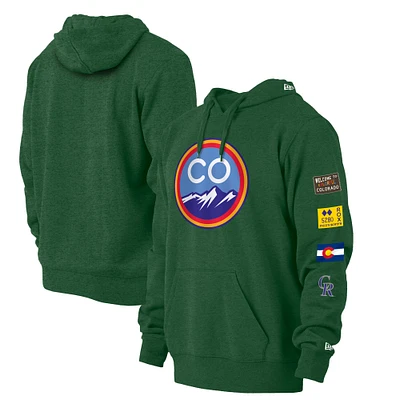 Men's New Era Green Colorado Rockies City Connect Pullover Hoodie