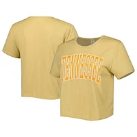 Women's ZooZatz Tan Tennessee Volunteers Core Fashion Cropped T-Shirt