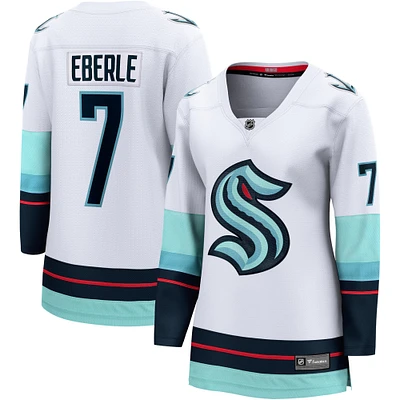 Women's Fanatics Jordan Eberle White Seattle Kraken Away Premier Breakaway Player Jersey