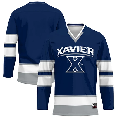 Men's GameDay Greats Navy Xavier Musketeers Hockey Jersey