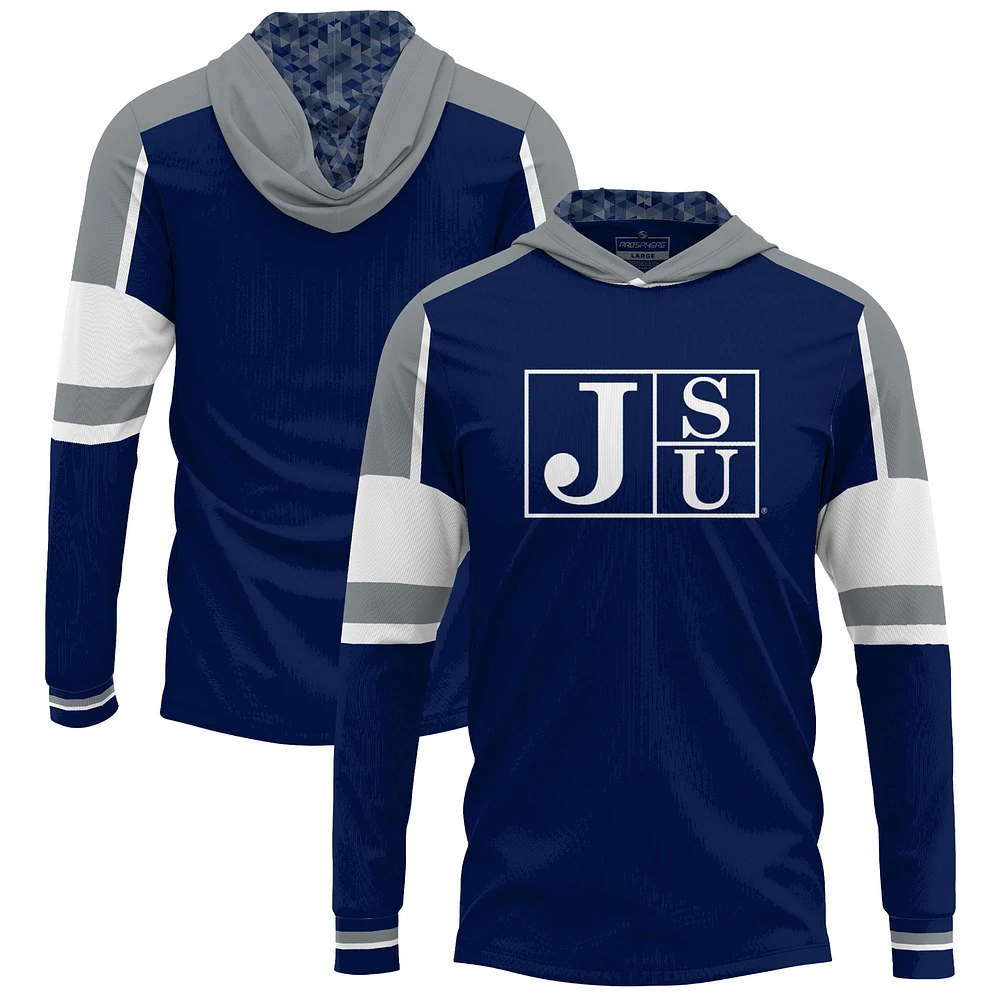 Men's Navy Jackson State Tigers Long Sleeve Hoodie T-Shirt