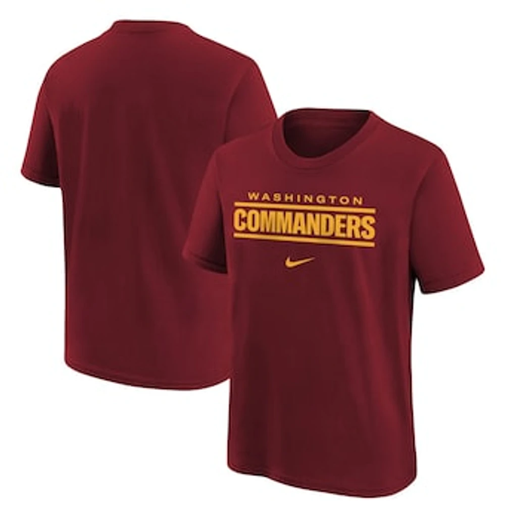 Youth Nike Burgundy Washington Commanders Wordmark - T-Shirt