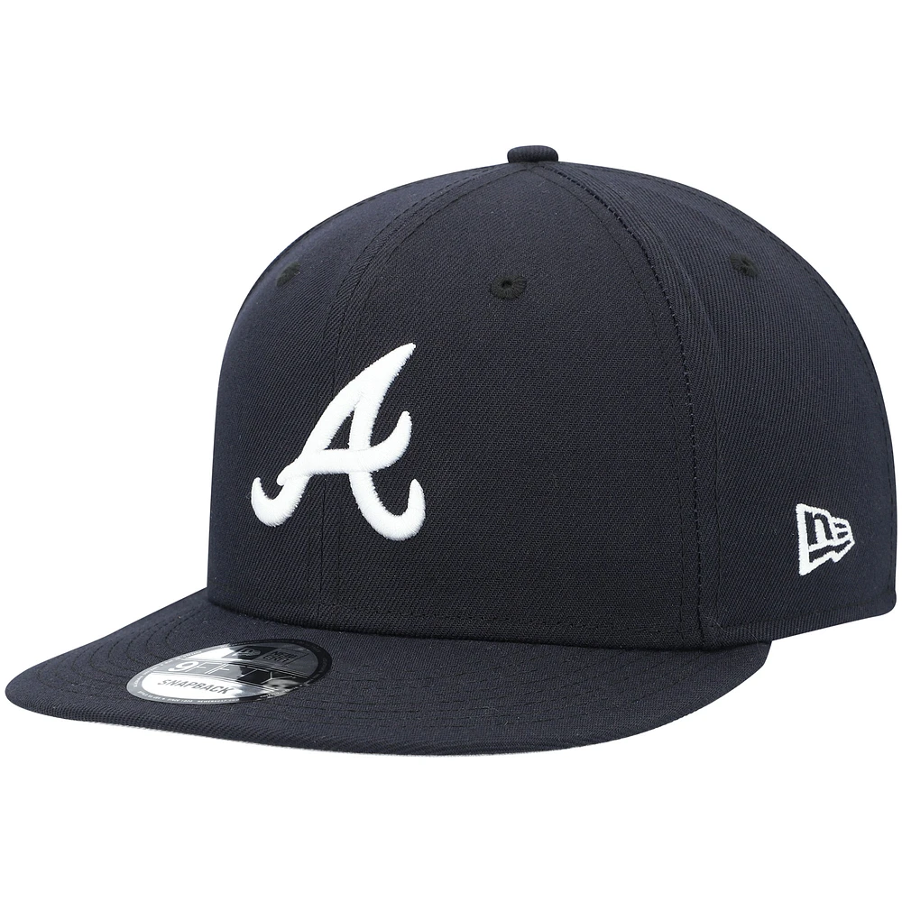 Men's New Era Navy Atlanta Braves Primary Logo 9FIFTY Snapback Hat